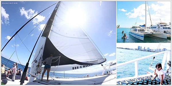【夏威夷景點】Makani Catamaran Sail 帆船體驗 - 使用歐胡卡城市通票，享受乘風破浪，如同拍電影般的場景 - 夏威夷-景點 - 壞波妞の旅行食踨