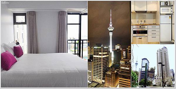 【紐西蘭住宿】奧克蘭阿凡尼地鐵公寓 (AVANI Metropolis Auckland Residences) - 房間大又漂亮且附廚房洗衣機，樓層高視野好還看得到天空塔，地點超級棒 - metro suites apartment hotel - 壞波妞の旅行食踨